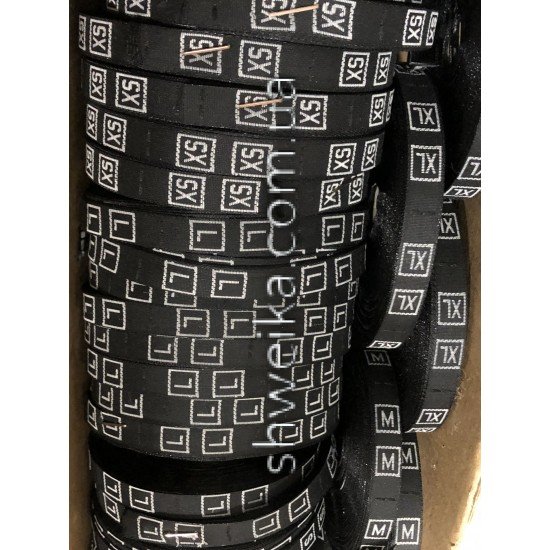 Размерник черный вышивка 100 м (40-70, XS-5XL)