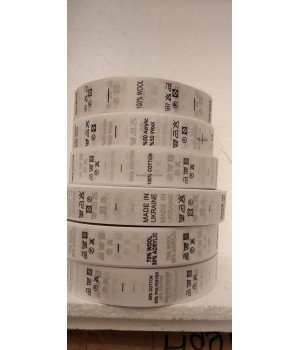 Процентовка ( состав сырья, внутренняя бирка, составник) 100 м