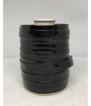 Бейка лакированная черная 1,5 см 46 м