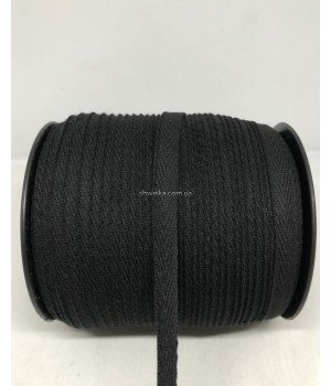 Киперная лента 1 см черная (150 м)