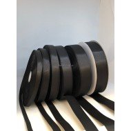 Репсовая лента черная 1 см 92 м