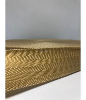Тесьма ременная бежевая 4 см 50 м