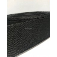 Репсовая лента матовая черная 6 см 50 м
