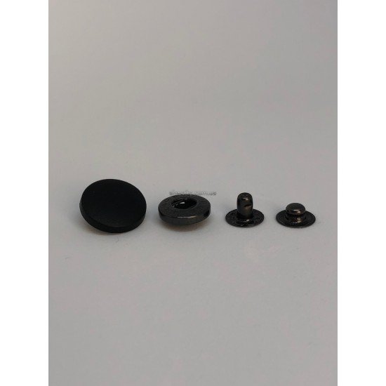 Кнопка альфа black nickel пластик 17 мм 500 шт