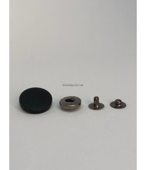 Кнопка альфа black nickel пластик 20 мм 500 шт