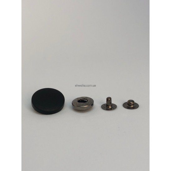 Кнопка альфа black nickel пластик 20 мм 500 шт
