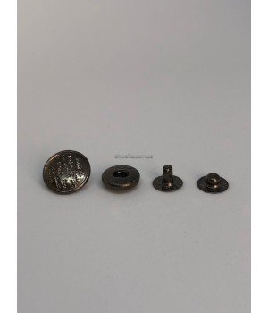 Кнопка альфа black nickel 15 мм 500 шт
