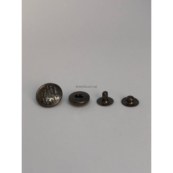 Кнопка альфа black nickel 15 мм 500 шт