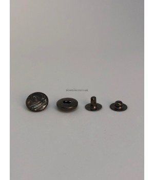 Кнопка альфа black nickel 15 мм 500 шт