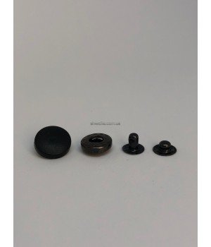 Кнопка альфа black nickel пластик 15 мм 1000 шт