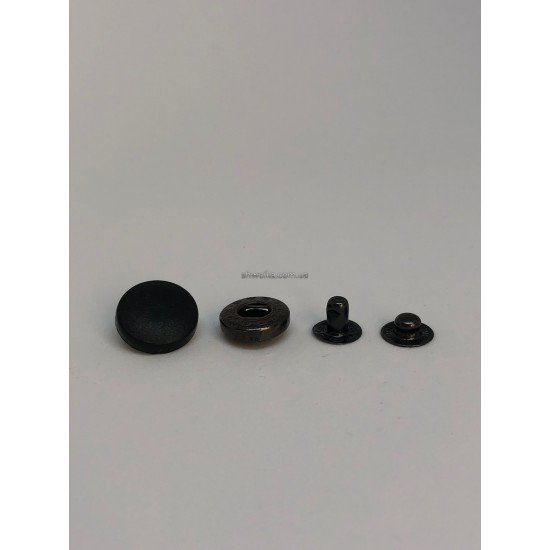 Кнопка альфа black nickel пластик 15 мм 1000 шт