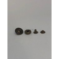 Кнопка альфа black nickel литая, нержавейка 17 мм 500 шт