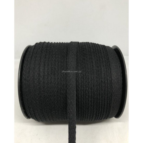 Киперная лента 1 см черная (150 м)