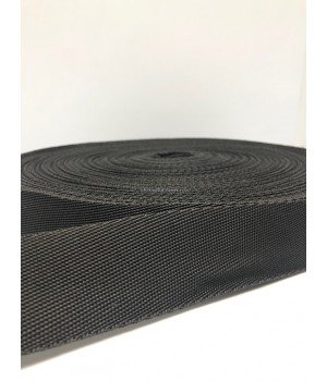 Тесьма ременная черная 4 см (50 м)