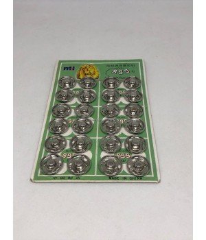 Кнопка пришивная 1,7 см nickel металл 1 лист