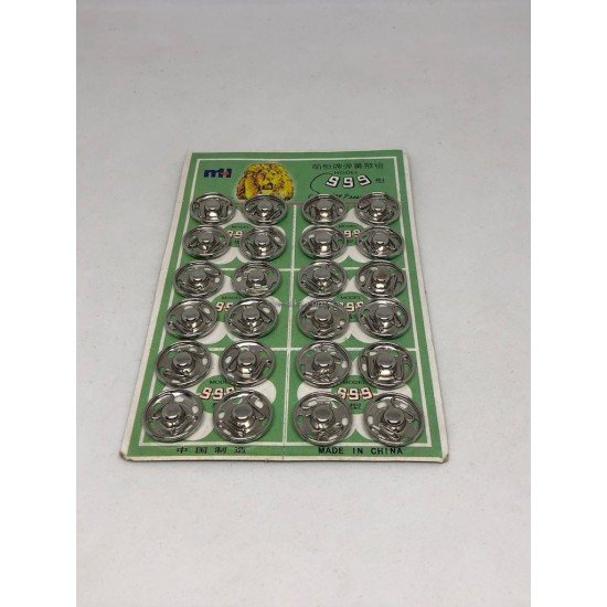 Кнопка пришивная 1,7 см nickel металл 1 лист