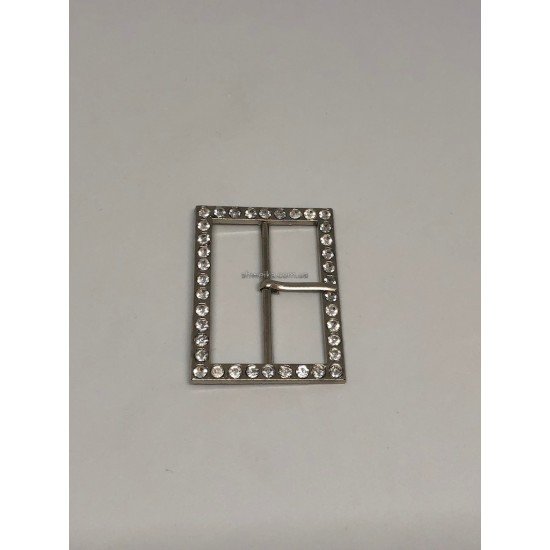 Пряжка nickel с камнями 5 см