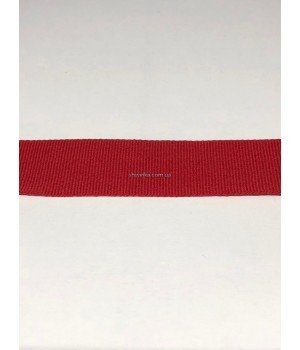 Репсовая лента матовая красная 2,5 см 50 м